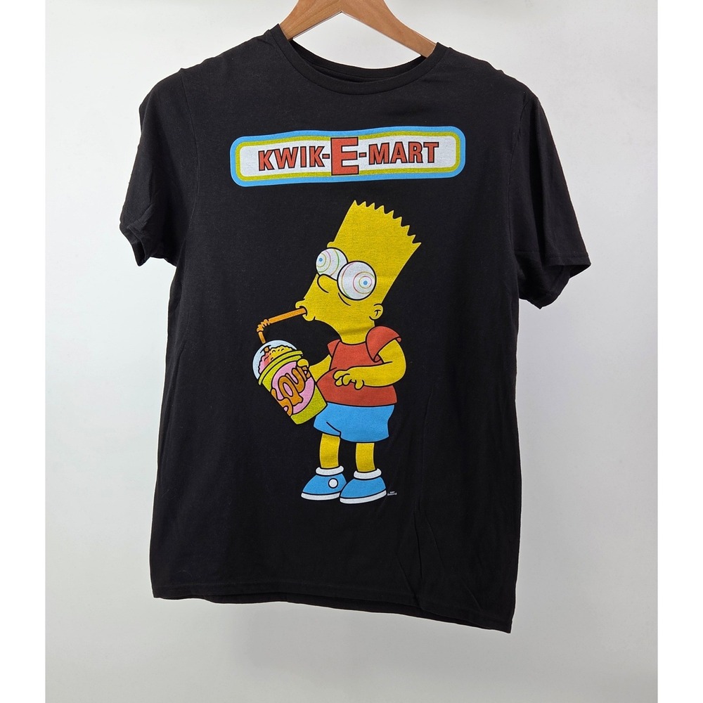 The Simpsons Kwik E Mart Bart Simpson T Shirt Mens Medium Black Squishee Graphic